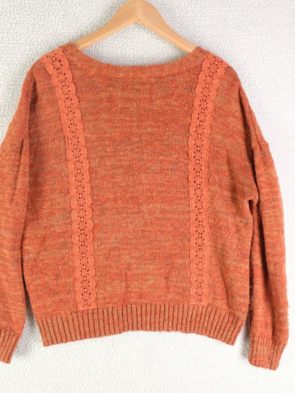 Gentlefawn Sweater Womens Medium Red Brown Knit Cottagecore Grandma Crochet - Picture 4 of 9